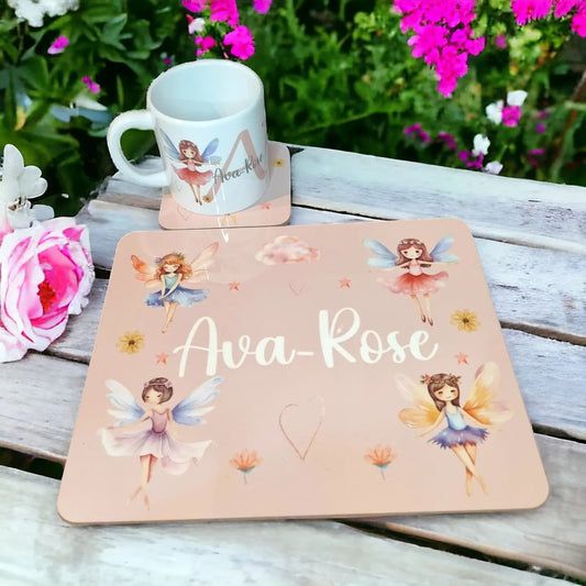 Fairy placemat and coaster set