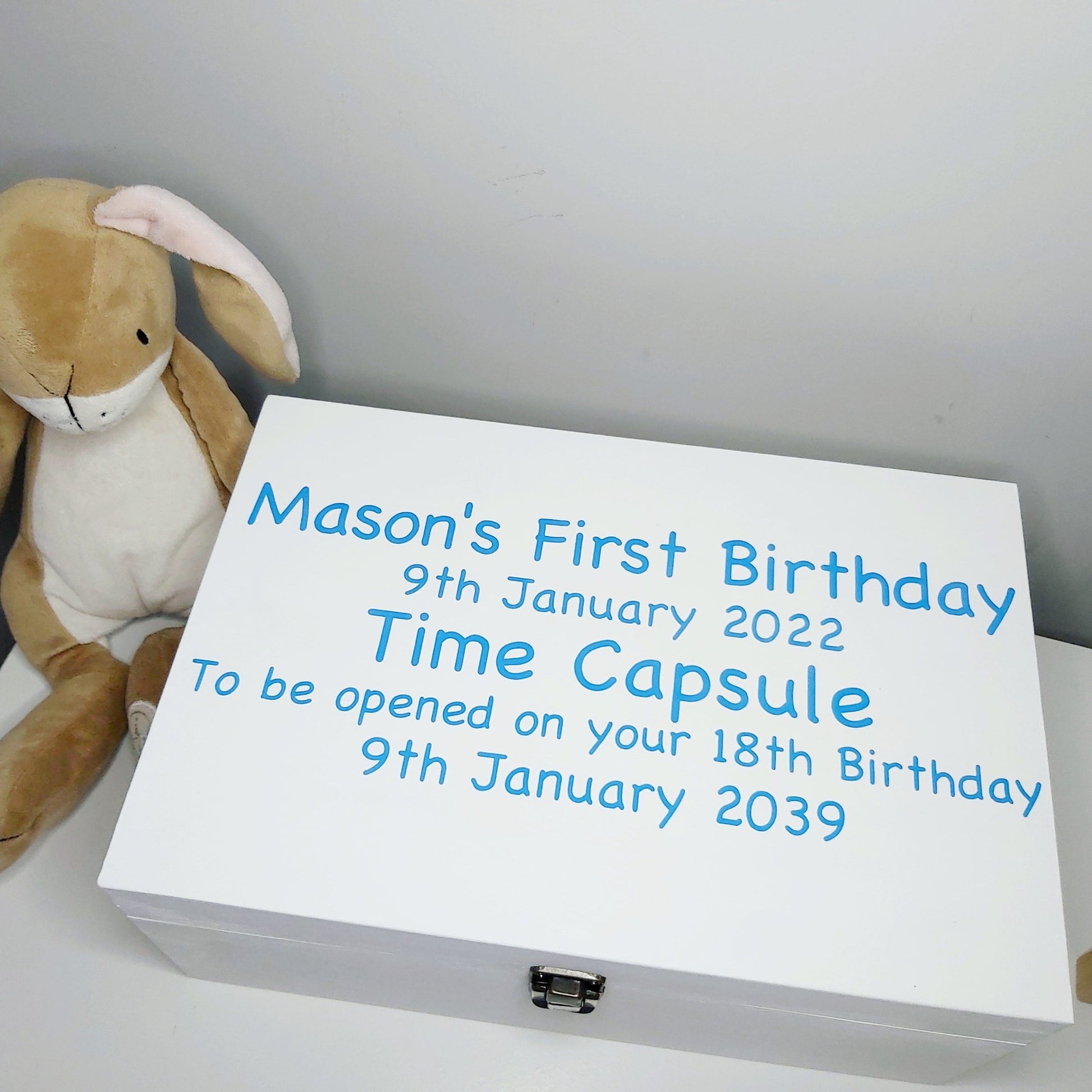 Customisable First Birthday Time Capsule - Unique Memory & Keepsake Box for Newborns, Ideal Christening and First Birthday Gift