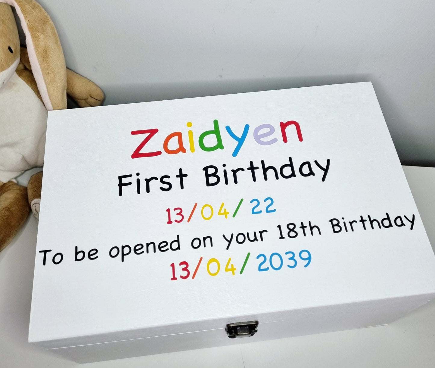 Customisable First Birthday Time Capsule - Unique Memory & Keepsake Box for Newborns, Ideal Christening and First Birthday Gift