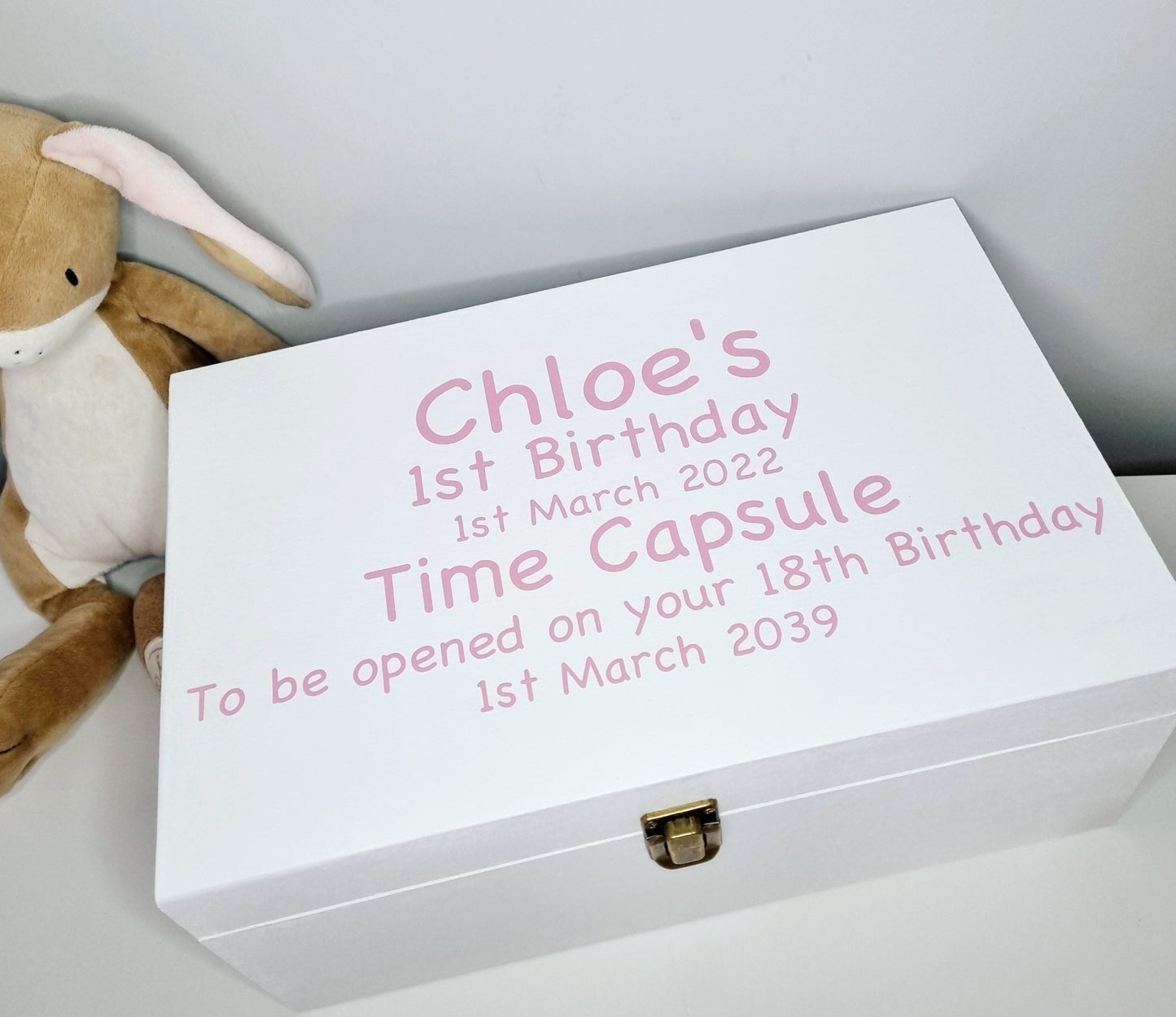 Customisable First Birthday Time Capsule - Unique Memory & Keepsake Box for Newborns, Ideal Christening and First Birthday Gift