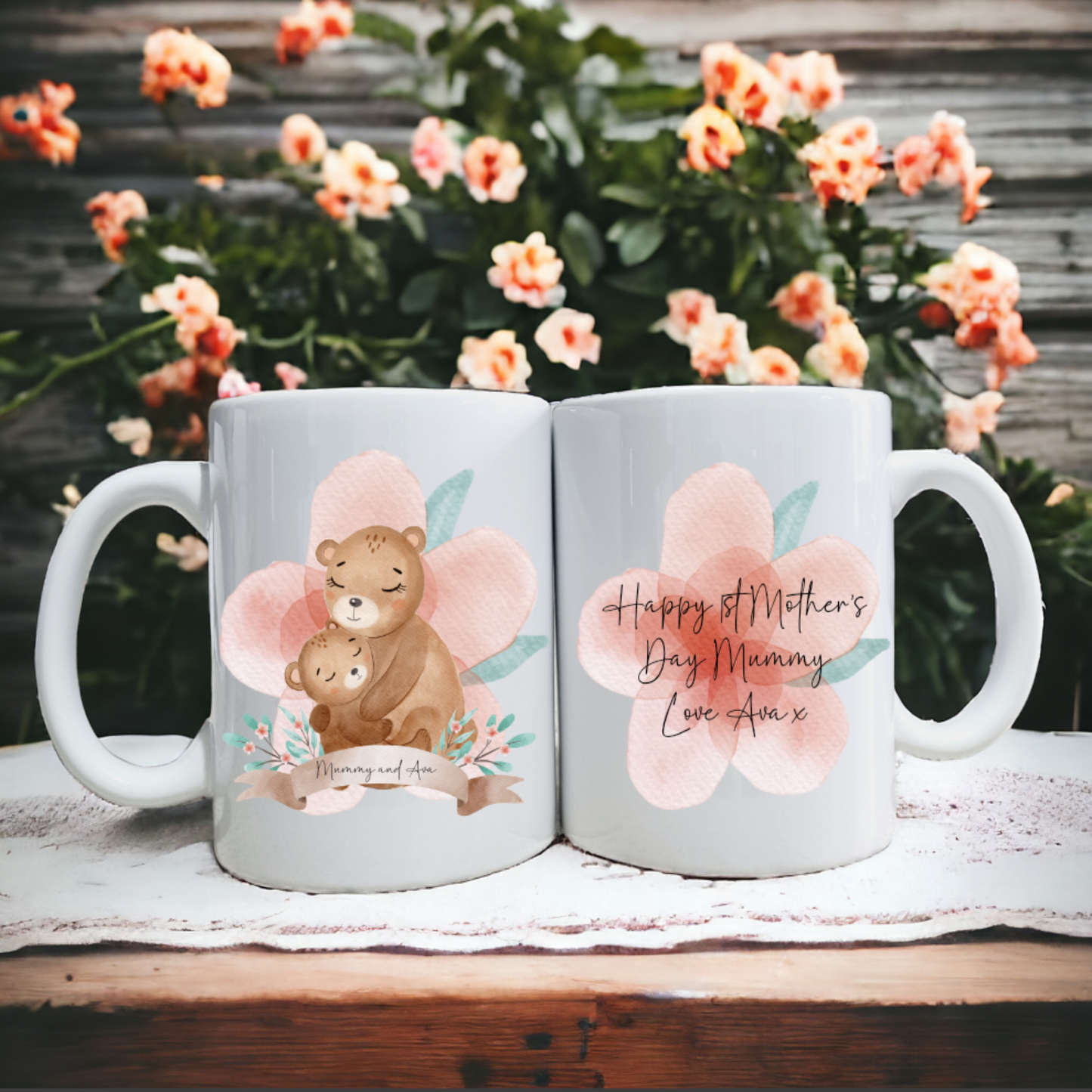 Baby and mummy bear mug, mothers day mug. gift for her, nana, grandma