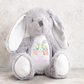 Rainbow bunny easter teddy , blue rainbow, toddler easter gift, my 1st easter