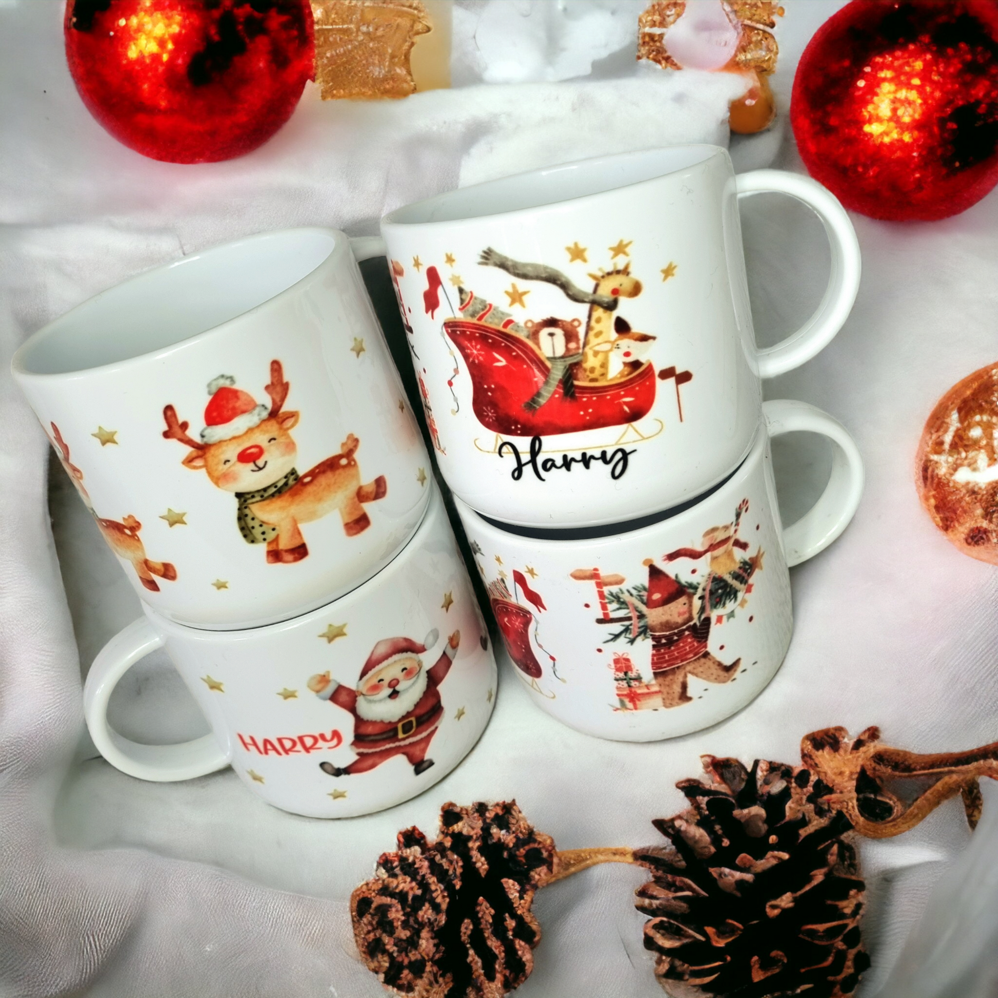 Children's Christmas Unbreakable Mugs, christmas hot chocolate, kids mug,christmas eve box fillers