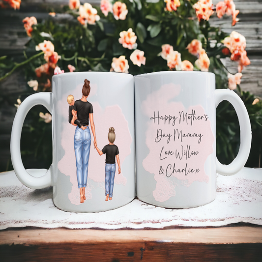 Mummy and me mug, custom mothers day gift, gift for her, nana, grandma