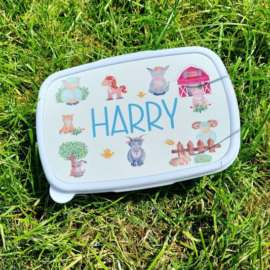 Personalised Farm Animals Snack Boxes for Kids